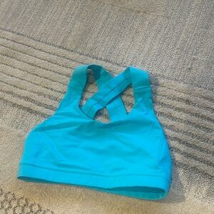 Blue Lululemon Cross-Back Sports Bra size:6